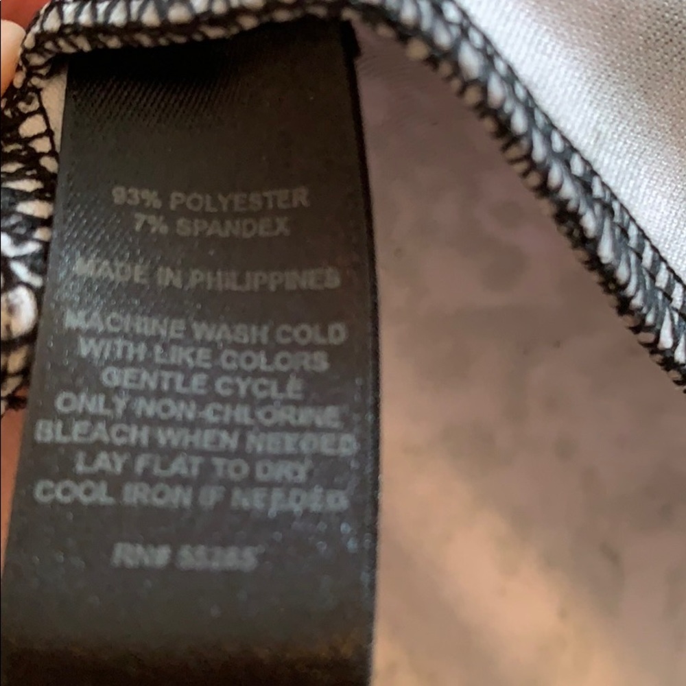 Express Black And White Python Print Ruffle Dress - image 7